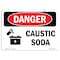 Signmission Safety Sign, OSHA Danger, 5" Height, 7" Width, Caustic Soda, Landscape OS-DS-D-57-L-1997 - alternate 1